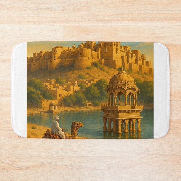 Item preview,  Jaisalmer Fort Overlooking Gadisar Lake, India designed and sold by Aryabek.