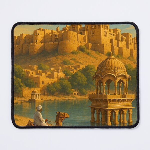 Item preview,  Jaisalmer Fort Overlooking Gadisar Lake, India designed and sold by Aryabek.