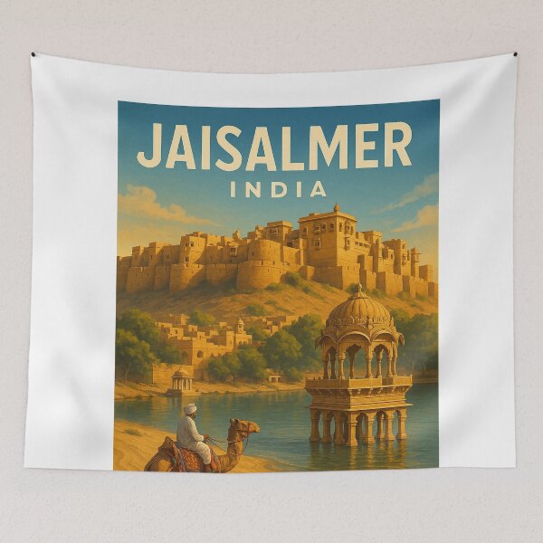 Item preview, Jaisalmer Fort Overlooking Gadisar Lake, India designed and sold by Aryabek.