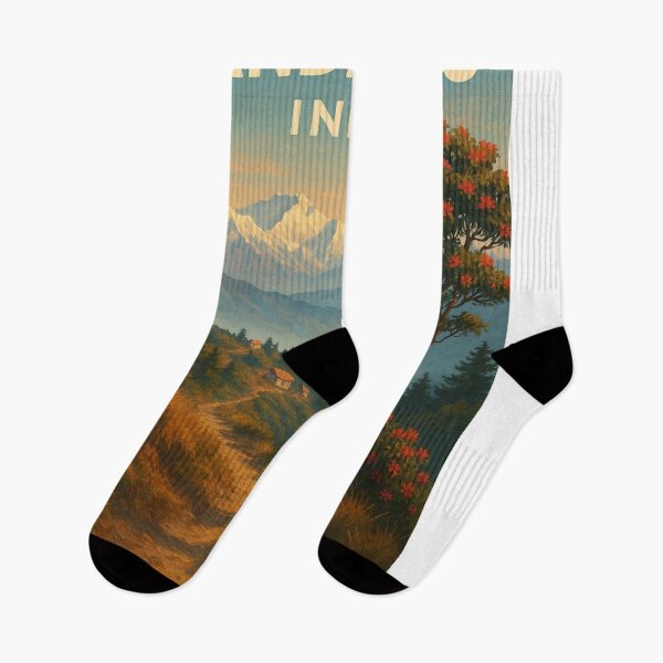 Item preview,  Trail to Sandakphu with Rhododendrons, India designed and sold by Aryabek.