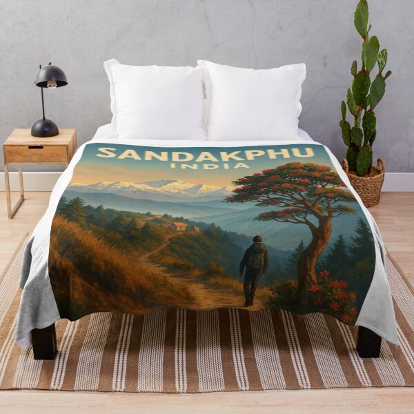 Item preview,  Trail to Sandakphu with Rhododendrons, India designed and sold by Aryabek.