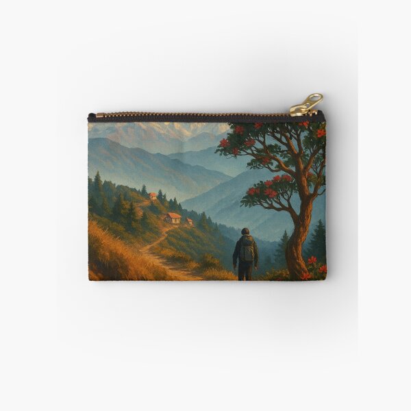 Item preview,  Trail to Sandakphu with Rhododendrons, India designed and sold by Aryabek.