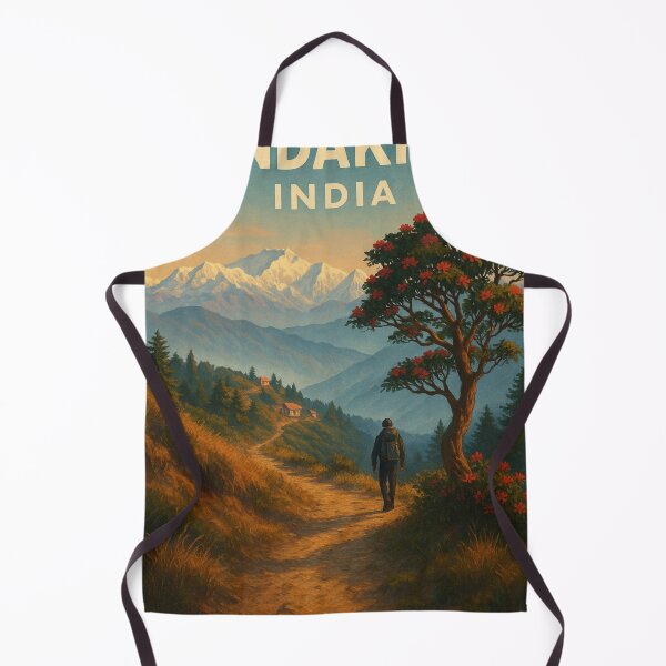 Item preview,  Trail to Sandakphu with Rhododendrons, India designed and sold by Aryabek.
