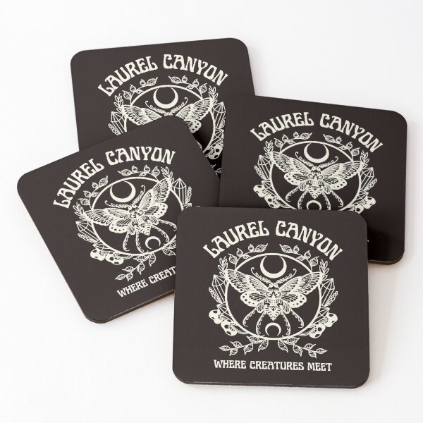 Item preview, Laurel Canyon - Where creatures meet - white print designed and sold by retropetrol.