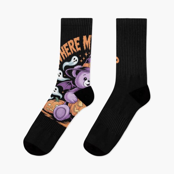 Item preview, Cute Halloween Bear with Pumpkin – Where My Hug At? Funny Spooky Design designed and sold by MissRasheedHam.