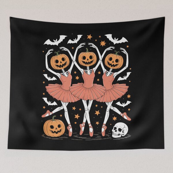 Item preview, Ballet Lovers Pumpkin Skeleton Halloween designed and sold by blueyeeti.