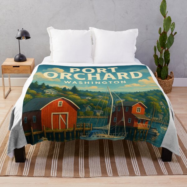 Item preview,  Boats and Red Barns of Port Orchard, Washington designed and sold by Aryabek.