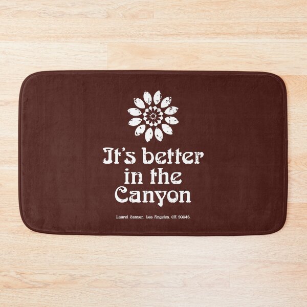 Item preview, Laurel Canyon 'It's better in the Canyon' aged white print designed and sold by retropetrol.