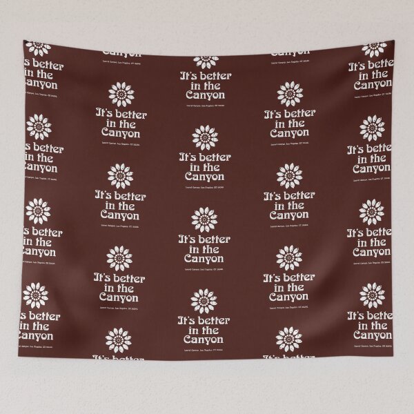 Item preview, Laurel Canyon 'It's better in the Canyon' aged white print designed and sold by retropetrol.
