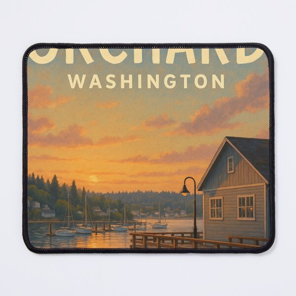 Item preview, Sunset at Port Orchard Waterfront, Washington designed and sold by Aryabek.