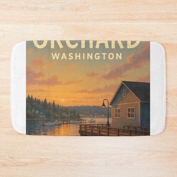 Item preview, Sunset at Port Orchard Waterfront, Washington designed and sold by Aryabek.