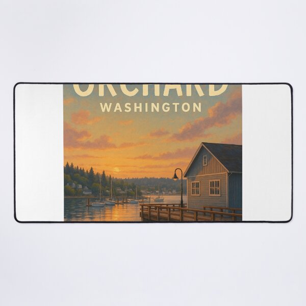 Item preview, Sunset at Port Orchard Waterfront, Washington designed and sold by Aryabek.
