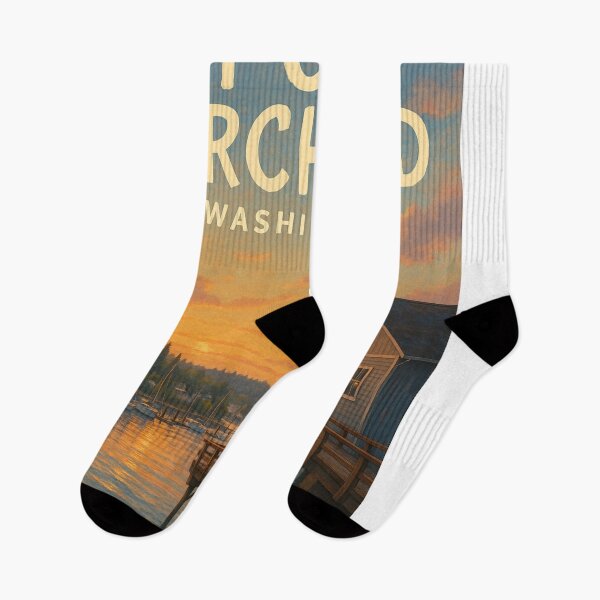 Item preview, Sunset at Port Orchard Waterfront, Washington designed and sold by Aryabek.