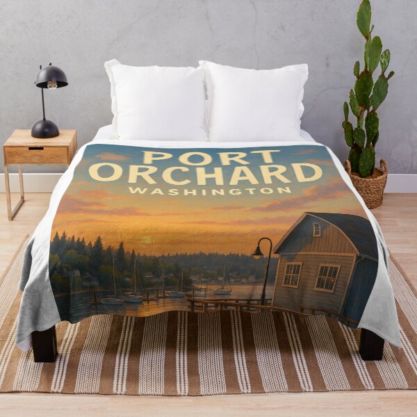 Item preview, Sunset at Port Orchard Waterfront, Washington designed and sold by Aryabek.