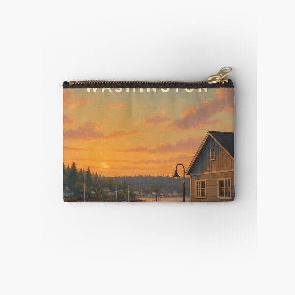 Item preview, Sunset at Port Orchard Waterfront, Washington designed and sold by Aryabek.