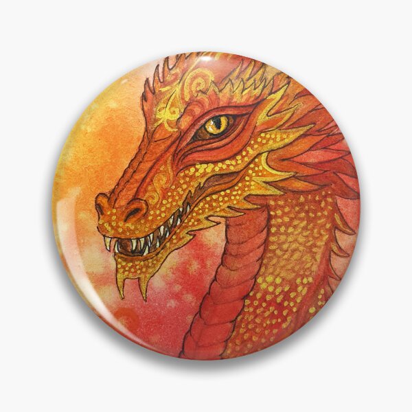 Item preview, fire dragon watercolor designed and sold by studiovanharte.