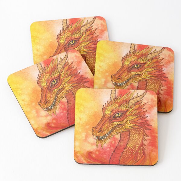 Artikelvorschau, Feuerdrache Aquarell entworfen und verkauft von studiovanharte.
