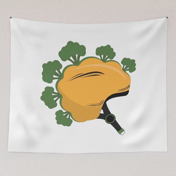 Item preview, Broccoli Decorated Bike Helmet designed and sold by rymarenko.