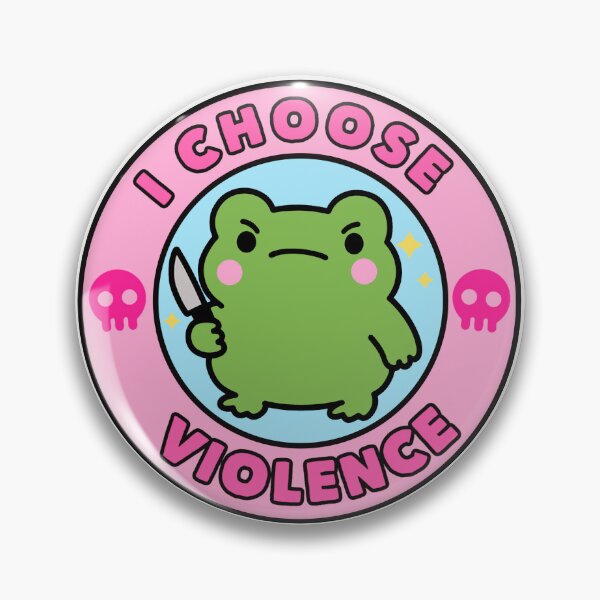 Item preview, I Choose Violence Funny Frog Meme Cute designed and sold by TinyPanic.