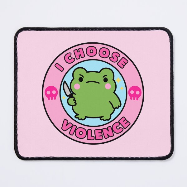 Item preview, I Choose Violence Funny Frog Meme Cute designed and sold by TinyPanic.