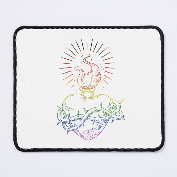 Item preview, Sacred Pride Heart – LGBTQ+ Rainbow Flame Symbol | Pride Month Design designed and sold by designsbytrang.