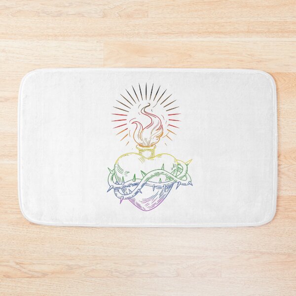 Item preview, Sacred Pride Heart – LGBTQ+ Rainbow Flame Symbol | Pride Month Design designed and sold by designsbytrang.