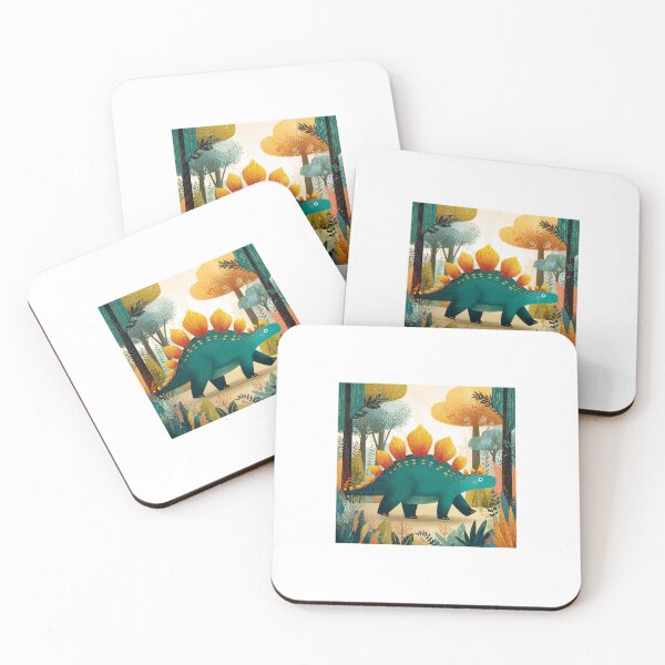 Item preview, Cute Stegosaurus in Peaceful Forest Illustration designed and sold by Bambear.