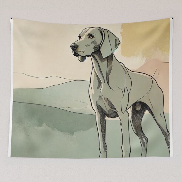Item preview, Elegant Dog Illustration - Minimalist Artistic Design - Design Nr. 200 designed and sold by WeimTrails.