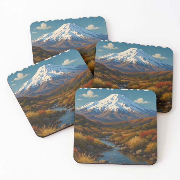 Item preview,  Snow-Capped Mount Ruapehu in Autumn, New Zealand designed and sold by Aryabek.
