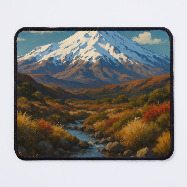 Item preview,  Snow-Capped Mount Ruapehu in Autumn, New Zealand designed and sold by Aryabek.