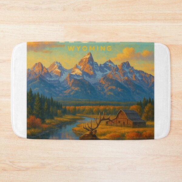Item preview, Elk and Barn in Jackson Hole Valley, Wyoming designed and sold by Aryabek.