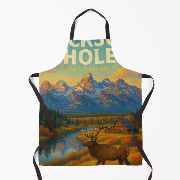 Item preview, Elk and Barn in Jackson Hole Valley, Wyoming designed and sold by Aryabek.
