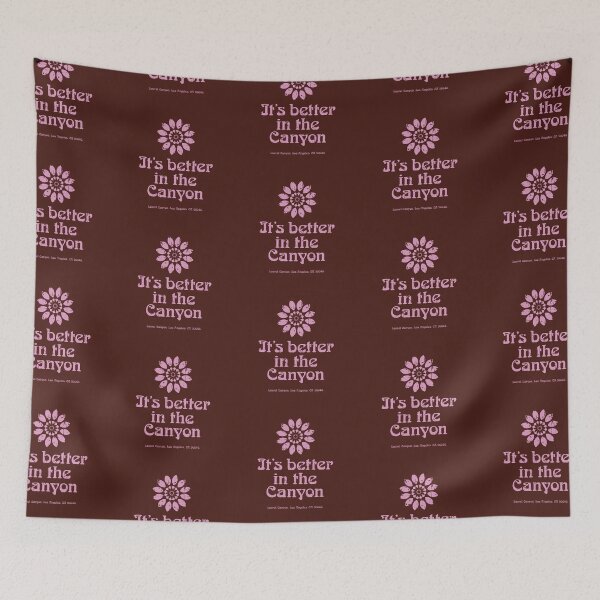 Item preview, Laurel Canyon 'It's better in the Canyon' aged pink print designed and sold by retropetrol.