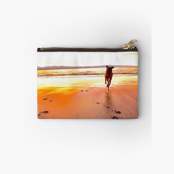 Item preview, sunset run of a dog on a beach designed and sold by tanksTale.