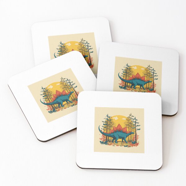 Item preview, Stegosaurus Dinosaur in Golden Forest Sunset designed and sold by Bambear.