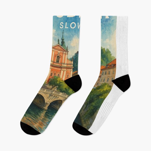 Item preview,  Triple Bridge and Franciscan Church in Ljubljana, Slovenia designed and sold by Aryabek.