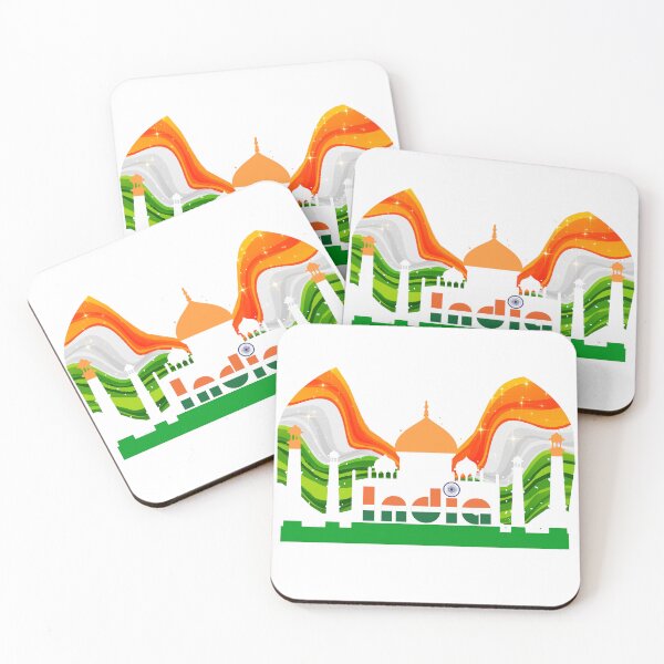 Item preview, Taj Mahal with Indian Flag Tiranga Colors Design | Patriotic Heritage Art designed and sold by ArtsyExplorer.