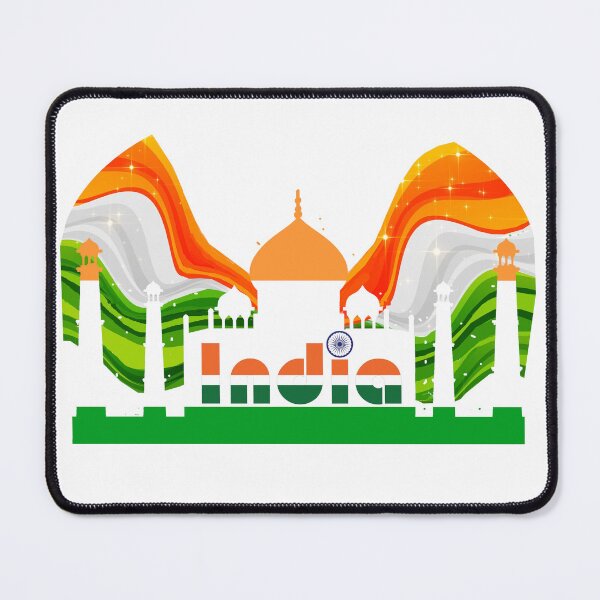 Item preview, Taj Mahal with Indian Flag Tiranga Colors Design | Patriotic Heritage Art designed and sold by ArtsyExplorer.