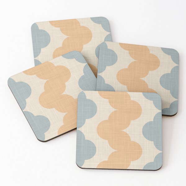 Item preview, Scallop zig zag in dusty blue and yellow designed and sold by FrancesPoff.