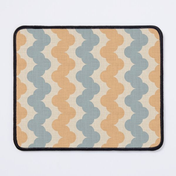 Item preview, Scallop zig zag in dusty blue and yellow designed and sold by FrancesPoff.