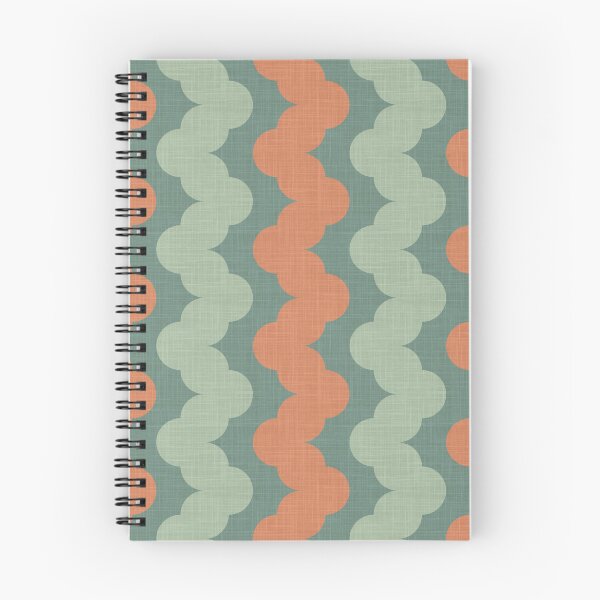 Item preview, Scallop zig zag in dusty orange and teal green designed and sold by FrancesPoff.