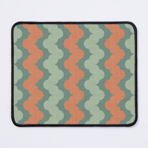 Item preview, Scallop zig zag in dusty orange and teal green designed and sold by FrancesPoff.