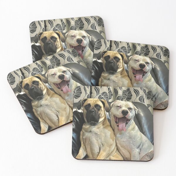 Item preview, two dogs sitting on the couch with one winking designed and sold by tanksTale.