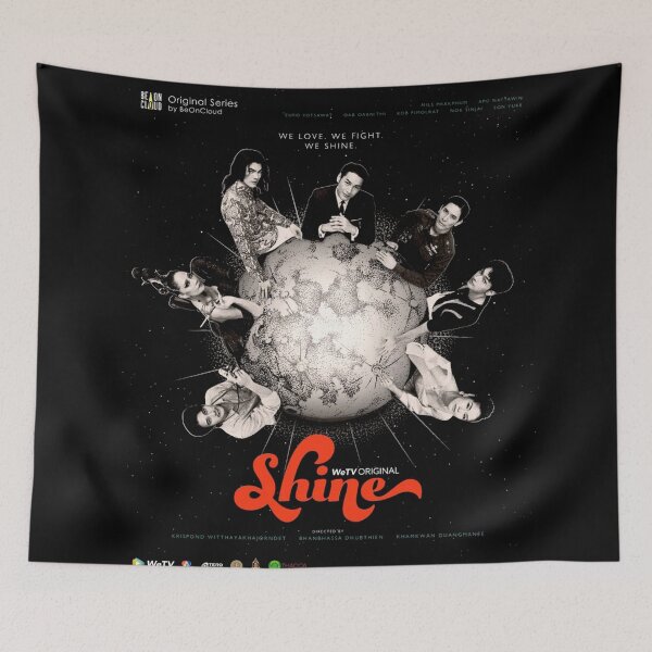 Item preview, Shine the series official poster thai BL Mile Phakphum Apo Nattawin kinnporsche love is love boys love boys shounen ai mileapo  designed and sold by Kpop-Noona.