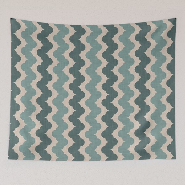 Item preview, Scallop zig zag in washed teal green designed and sold by FrancesPoff.