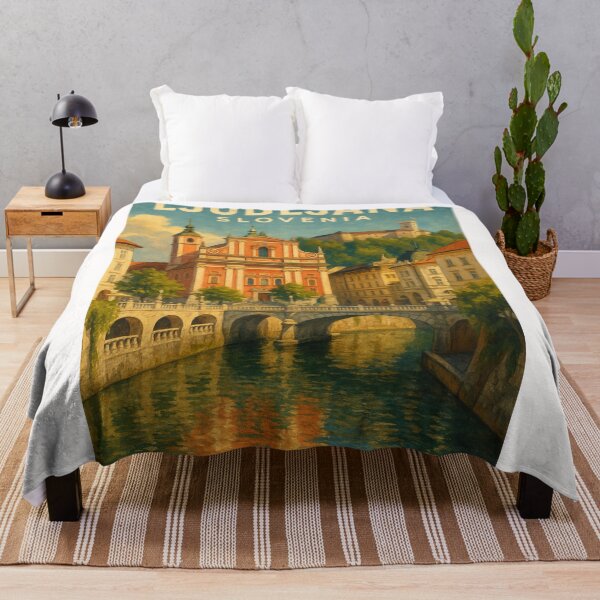 Item preview,  Evening Glow Over Ljubljana Castle, Slovenia designed and sold by Places On Earth.