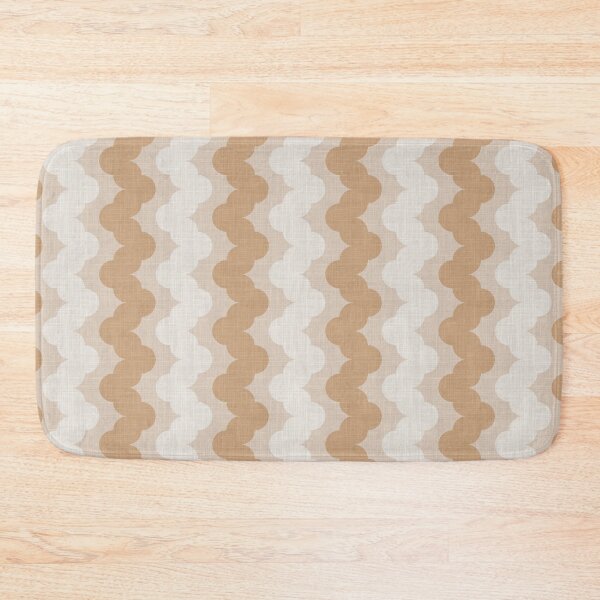 Item preview, Scallop zig zag stripe in neutral boho beige taupe designed and sold by FrancesPoff.