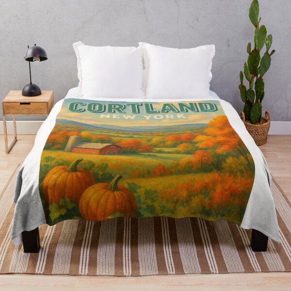 Item preview,  Pumpkin Fields of Cortland, New York in Fall designed and sold by Places On Earth.