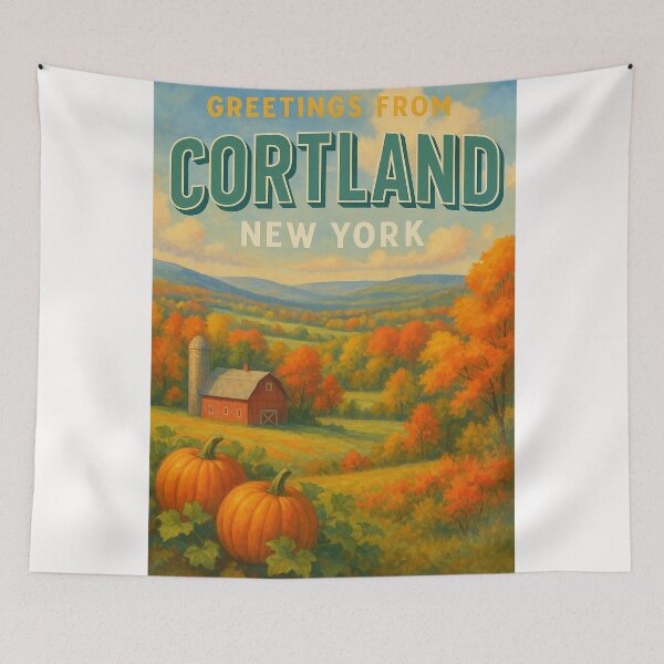 Item preview,  Pumpkin Fields of Cortland, New York in Fall designed and sold by Places On Earth.