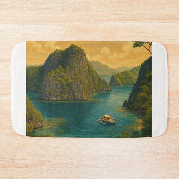 Item preview,  Limestone Cliffs and Lagoon of Coron, Palawan, Philippines designed and sold by Places On Earth.